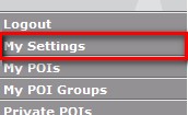 My settings